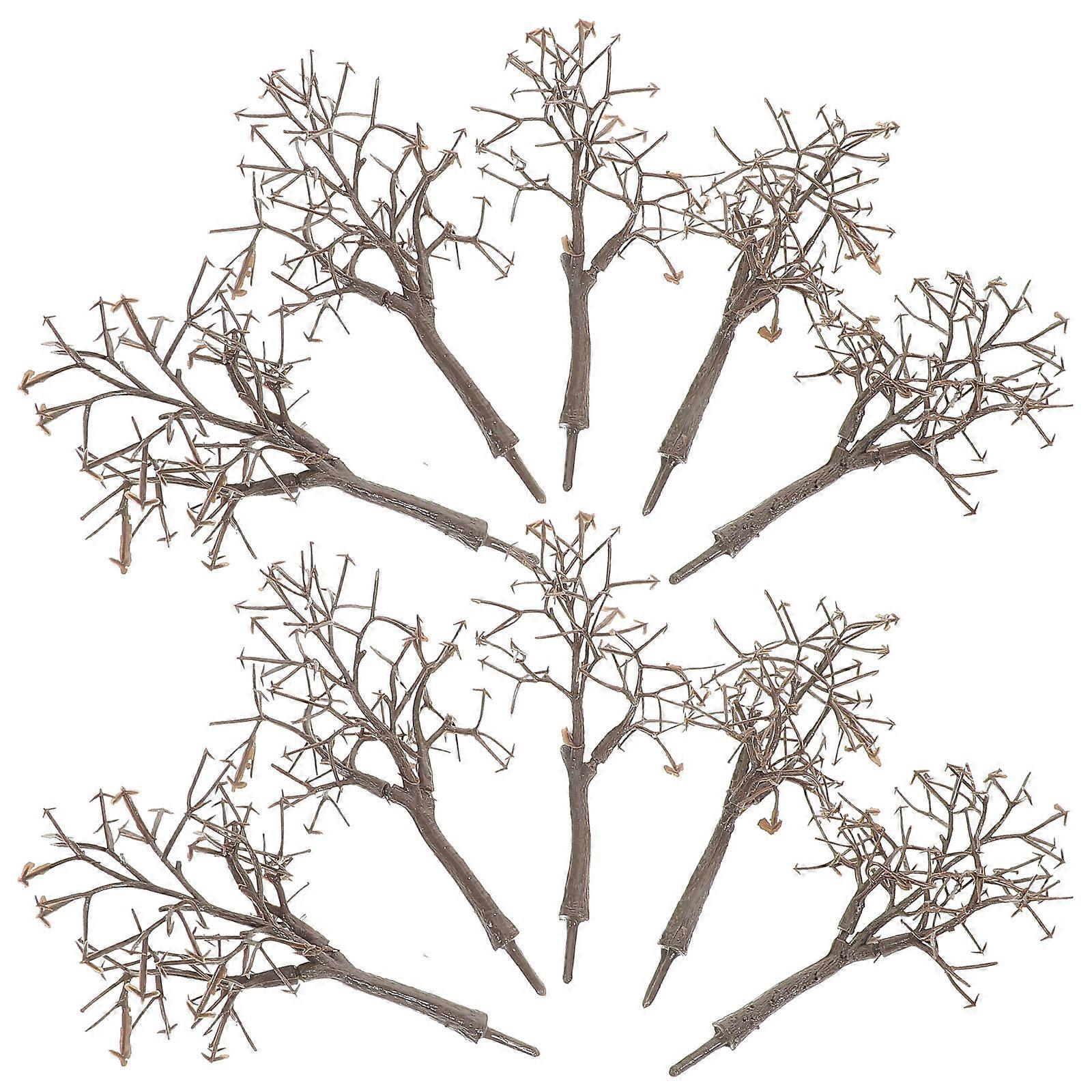 Train Scenery Landscape Figures Model Tree Trunks for Architecture Models Home Display Coffee Plastic Versatile Use 10Pcs