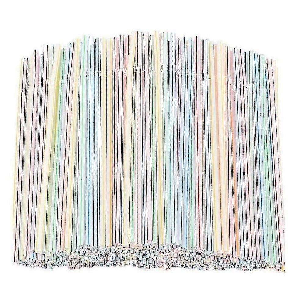 1000pcs Flexible Drinking Straws Plastic Disposable for Events Cafe