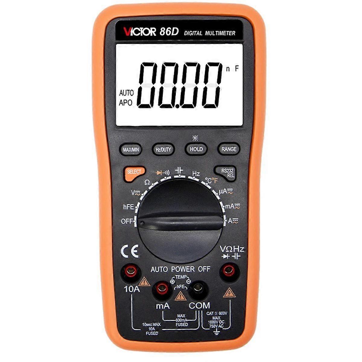 86D 5999 Counts High Accuracy Auto Range True RMS Pocket Digital Multimeter with USB Interface