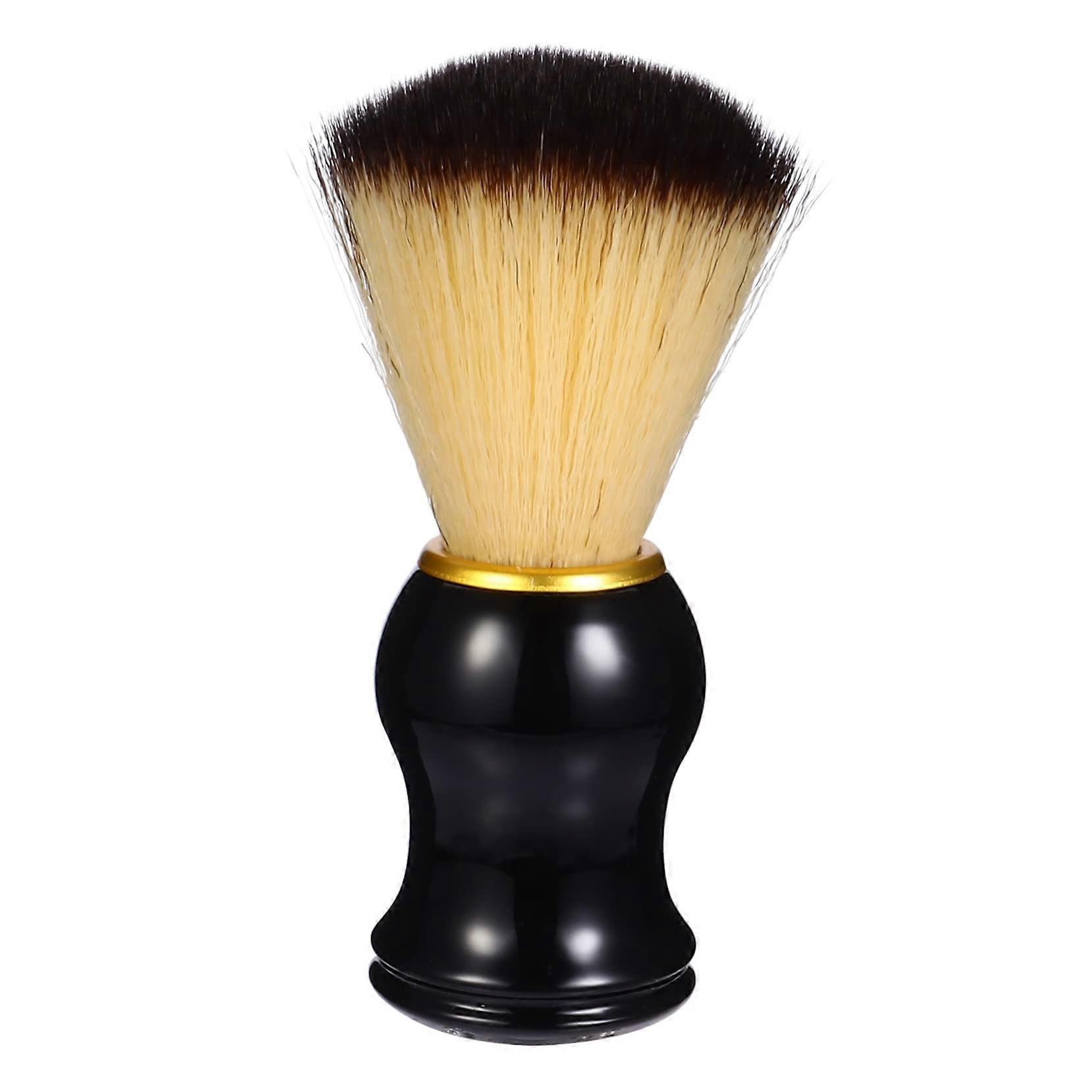 Shaving Brush with Soft DualColor Nylon Bristles and Wooden Handle for Men Beard Care 1 Pack