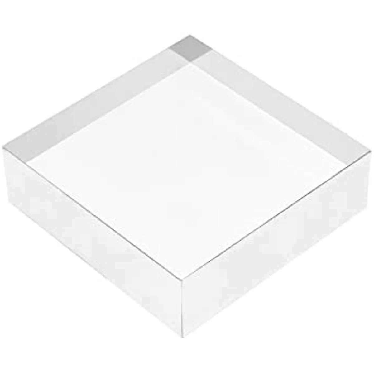 Clear Polished Acrylic Square Display Block 3x3x1inch Ring Showcase Display Holder Solid Acrylic Cube Jewelry Display Stands Clear Acrylic Blocks