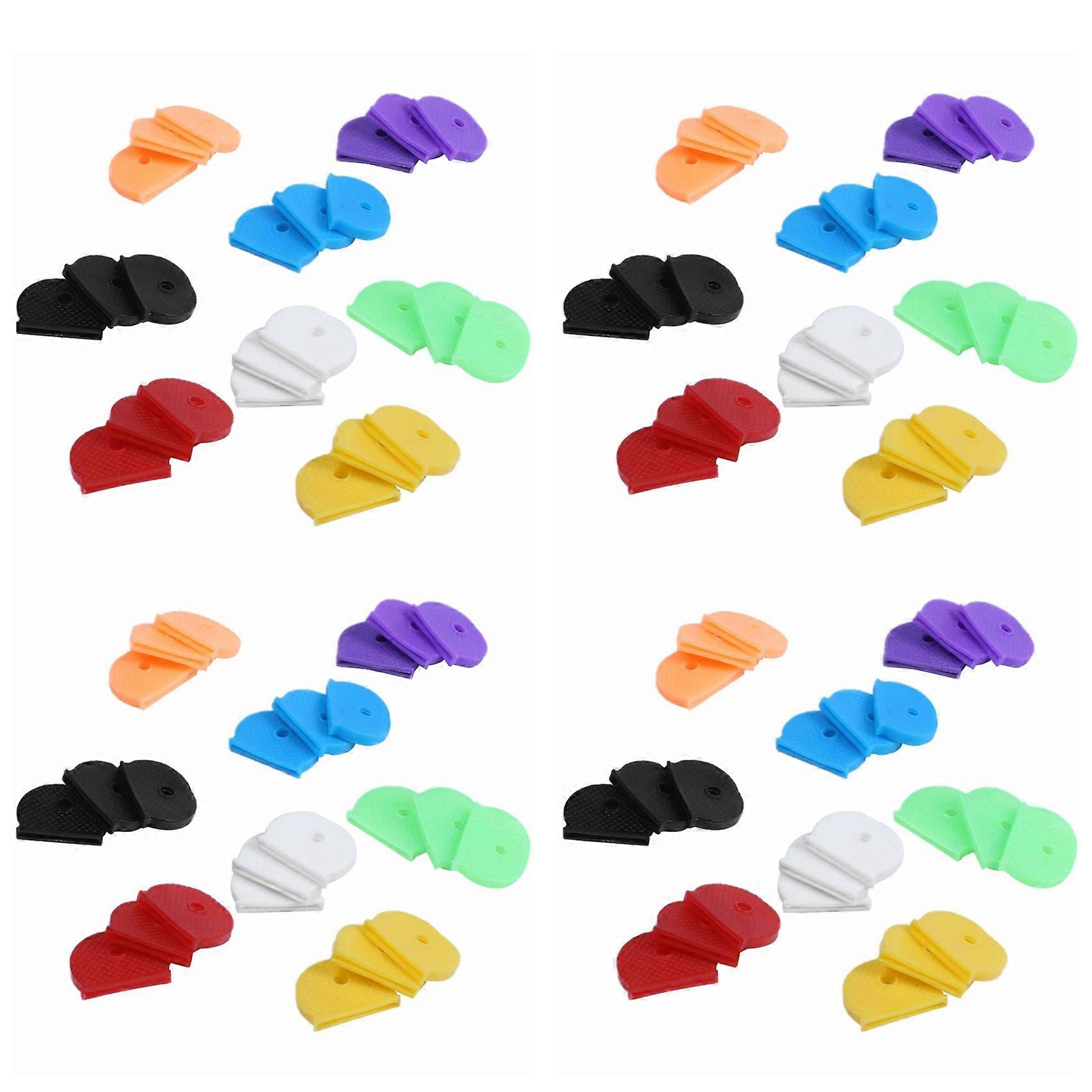 96 Key Caps with Flexible Key Cover for Easy Identification of Door Keys, Multicolor