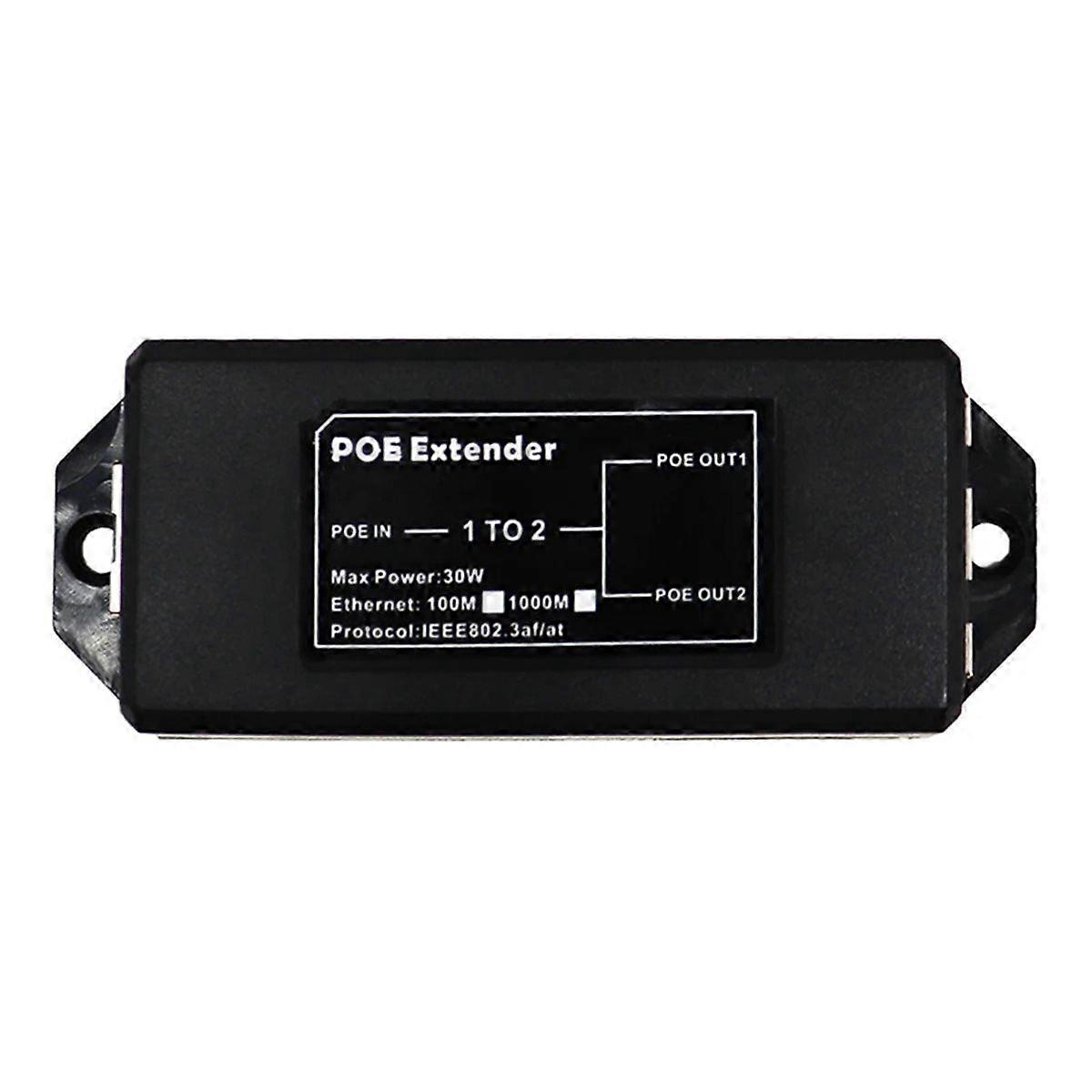 New 2 Port Gigabit 48V POE Extender 1000Mbps - IEEE 802.3af/At PoE Repeater for IP Camera/NVR/AP, 1
