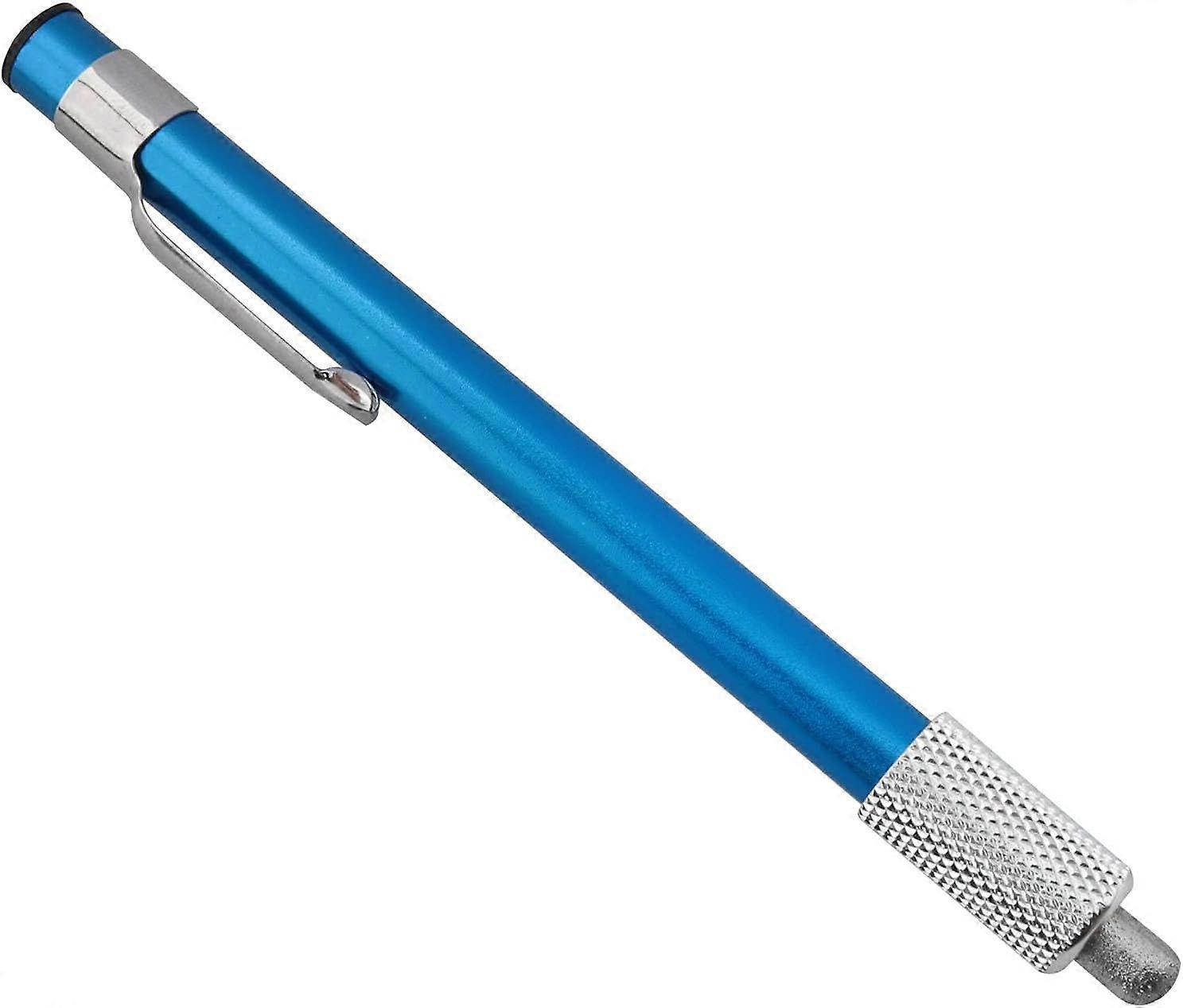 Knife Sharpener Retractable Portable Diamond Grit Steel Knife Sharpening Stone Rod Pen Shape Knife Blade Sharpener Stick Blue