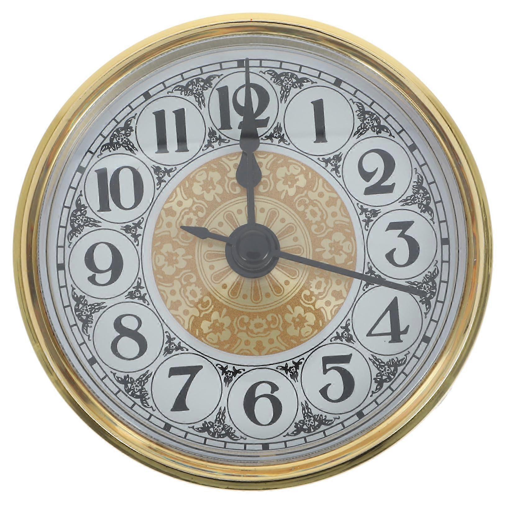 70mm Quartz Clock Insert with Arabic Numerals, Accurate Movement for DIY Repairs and Crafts