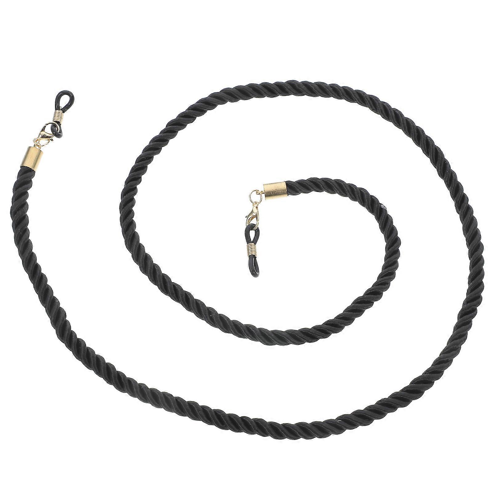 Glasses Chain Holders Braided Adjustable Eyeglass Neck Strap Black