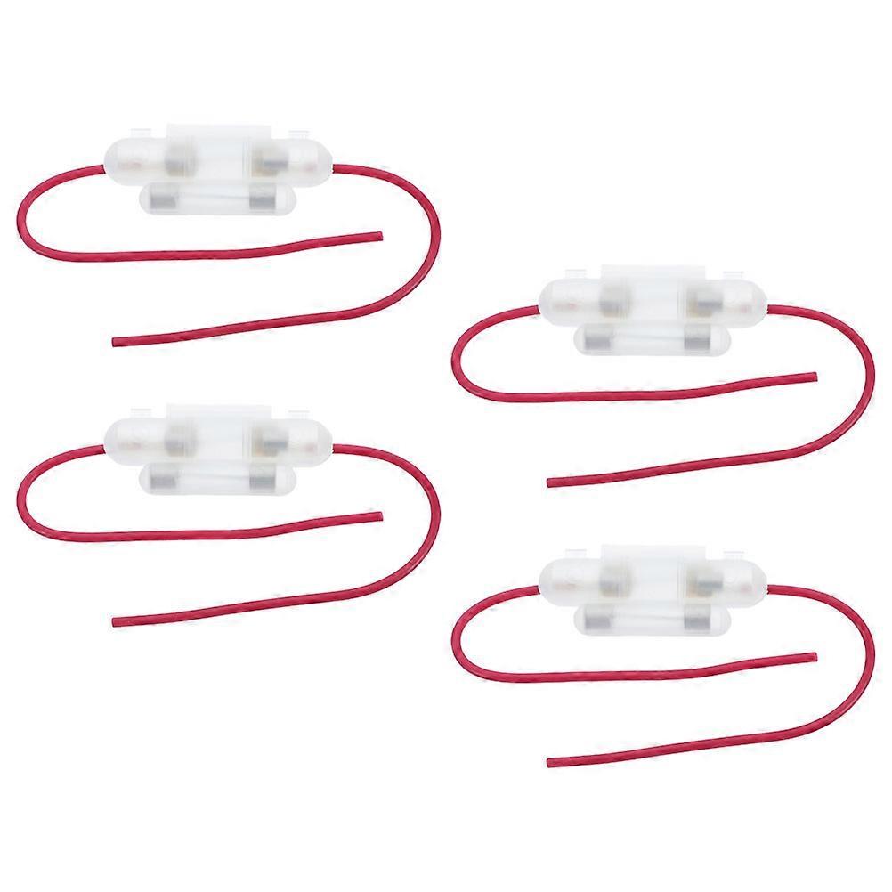 Motorcycle Inline Fuse Connector Adapter 4Pcs Fuse Holder for Power Safety