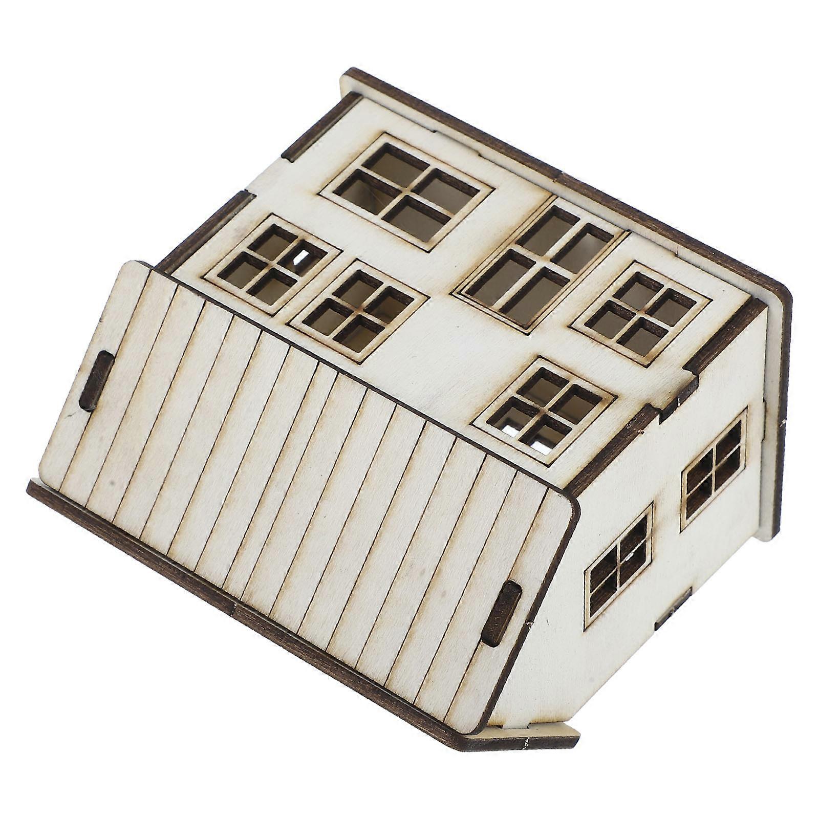 DIY Miniature Wooden House Kit for Architectural Model
