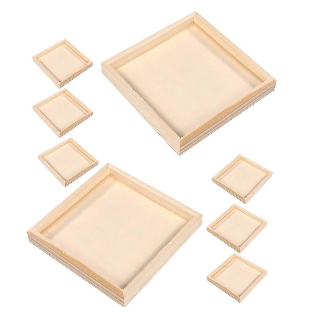 Puzzle Sorting Tray Wooden Accessory for Craft Storage 8Pcs Included