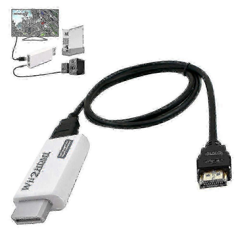 Wii HDMI Adapter with 1.5m Cable for Seamless Video Conversion