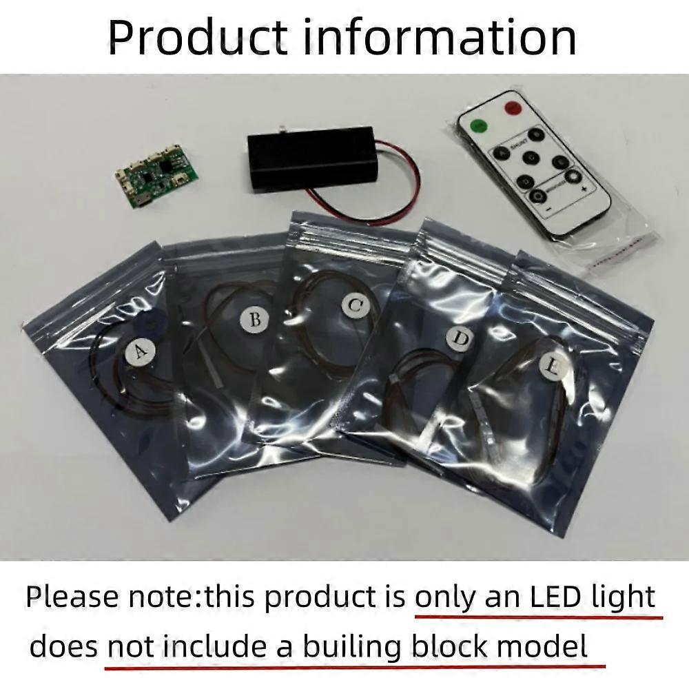 LED Light Kit For 42130 M 1000 RR Motorcycle Building Blocks Decorative Lamp Remote Control (Not Include Lego Building Blocks)