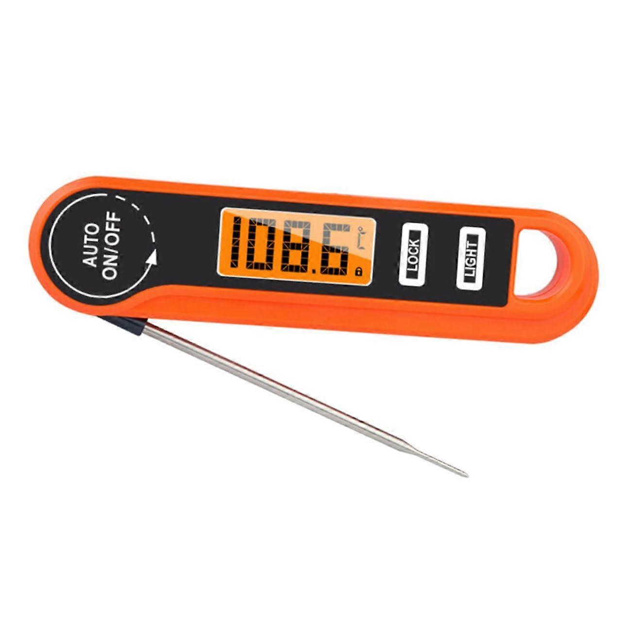 Digital Meat Thermometer Instant Read Waterproof Foldable Probe Large Screen for Cooking Grilling