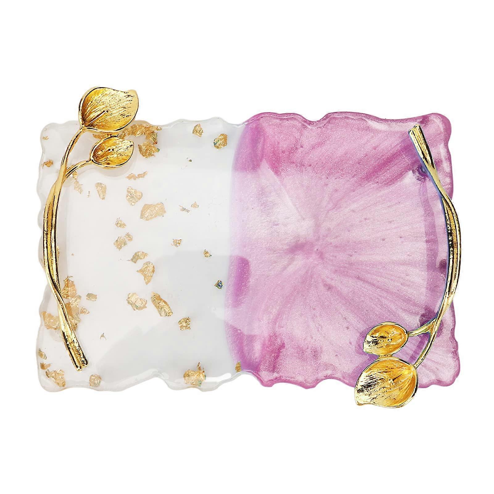 Nail Art Mixing Palette Resin Quadrate Transparent Pink Board for Easy Gel Color Mixing