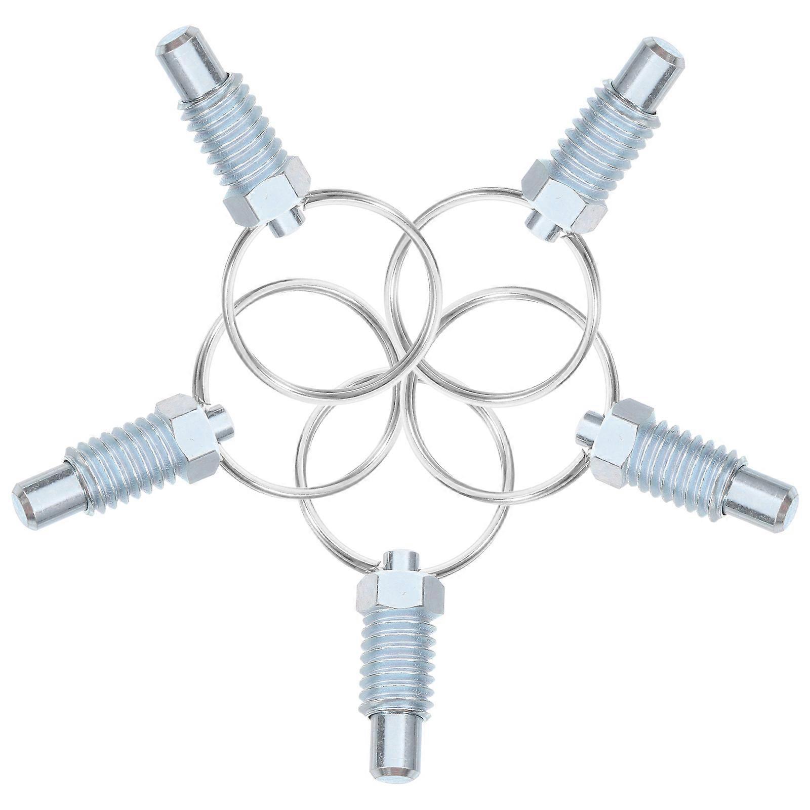 Spring Loaded Door Latch Pin for Trailer Gate with Pull Ring 5Pcs