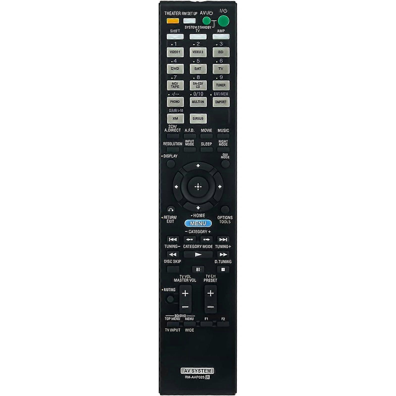 RM-AAP025 Replaced Remote Control fit for Sony AV System STR-DA2400ES STR-DN1010 STR-DN2010 STR-DG920 RM-AAL008