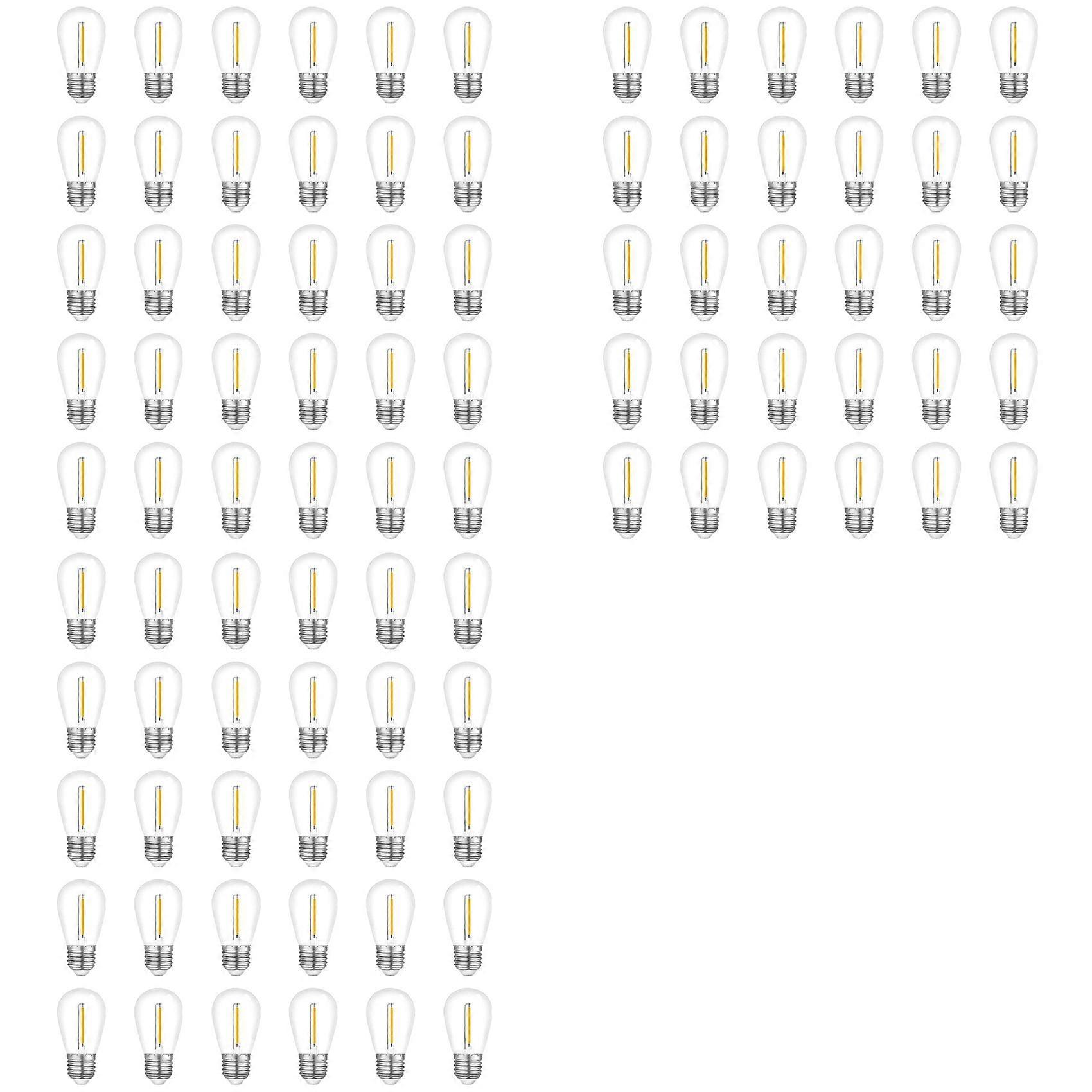 90-Pack Outdoor String Light Bulbs, Waterproof S14 Replacement Bulb, E26 Base Warm White