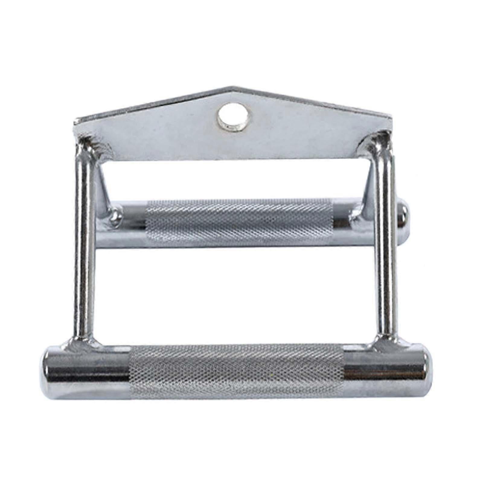 BAOSITY Double D Handle Rowing Training Handle Stainless Steel Heavy Duty Non Slip Pull Down Bar LAT Pulldown Attachment for Home Gym C