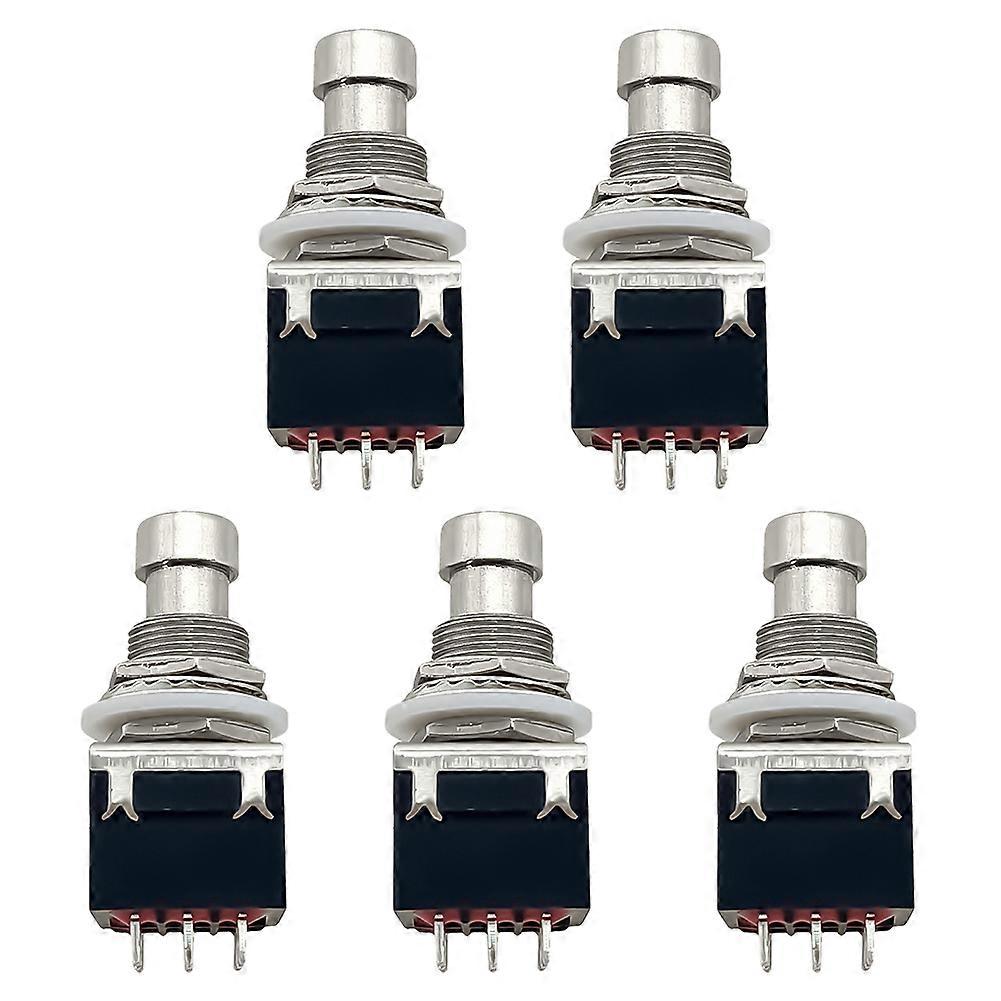 5pcs Guitar Effect Pedal 3PDT Footswitch 9-Pin Latching Stomp Push Button Footswitch Guitar Effect Pedal Push Button Footswitch