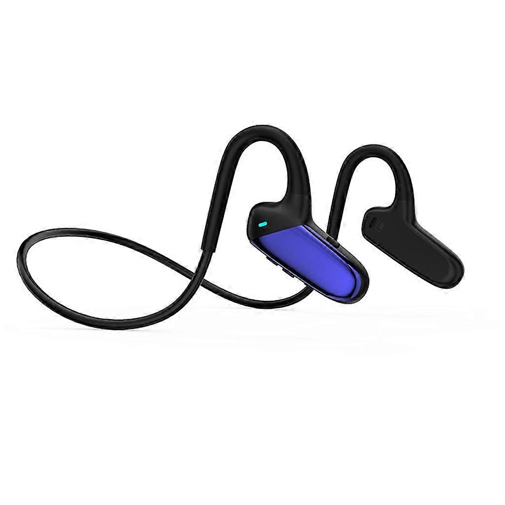 Bone Conduction Headphones Wireless Bluetooth 5.0 Upgraded Sweatproof Sports Titanium Alloy Skeleton Black Blue