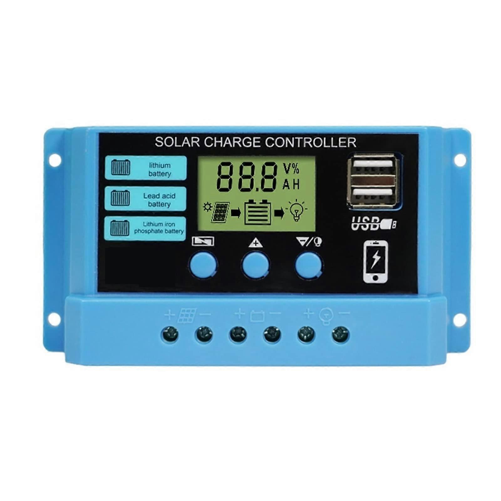 Solar Controller 12V24V Charge Lithium LeadAcid Battery Street Lamp PV Panel Charge And Discharge Controller 10A