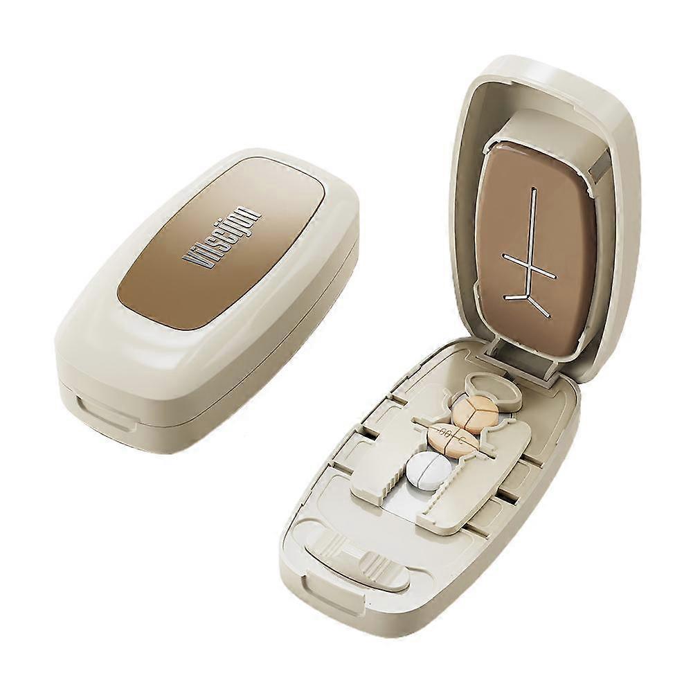 Pill Splitter Cutter Grinder Box Multi Functional Adjustable Home Travel