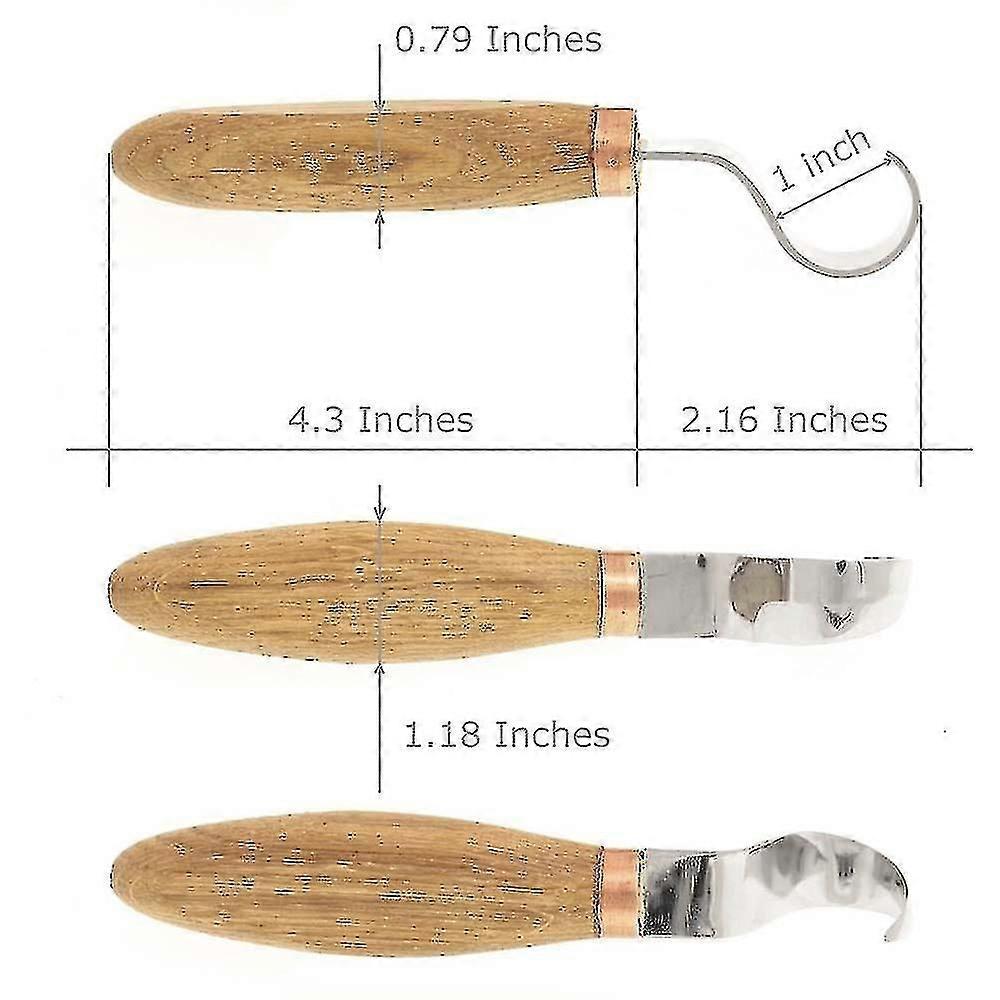 Precision Chisel Hook Cut, Carving Tools Ergonomic Woodworking Spoon