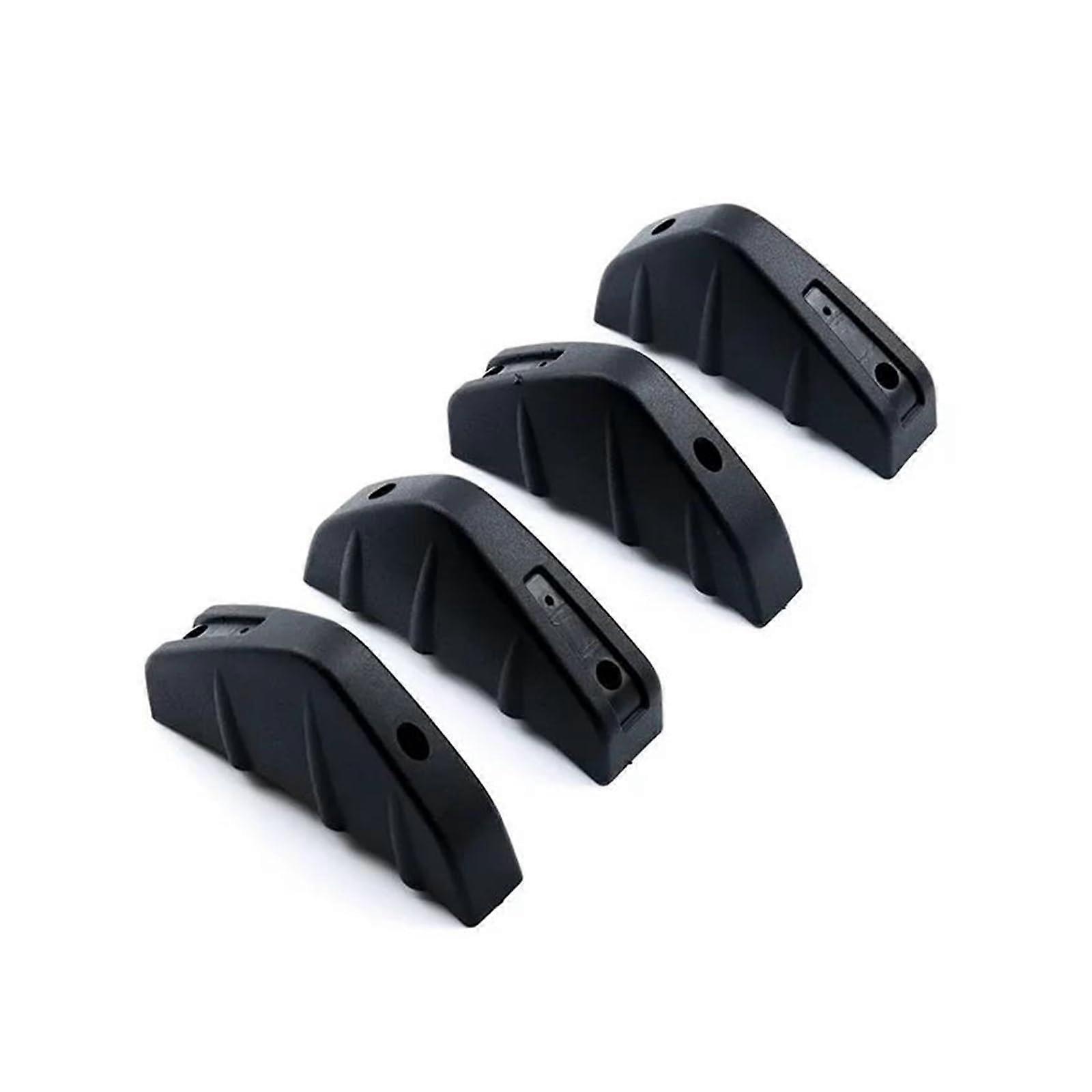 Car Rear Spoiler with Shark Fin Canards, Universal Bumper Diffuser Splitter, ImpactResistant Black