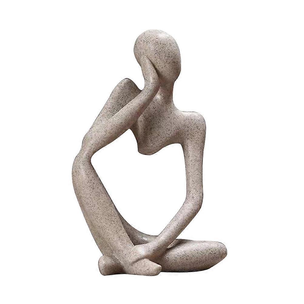 Abstract Sandstone Thinker Statue for Desktop Decoration 1 Piece