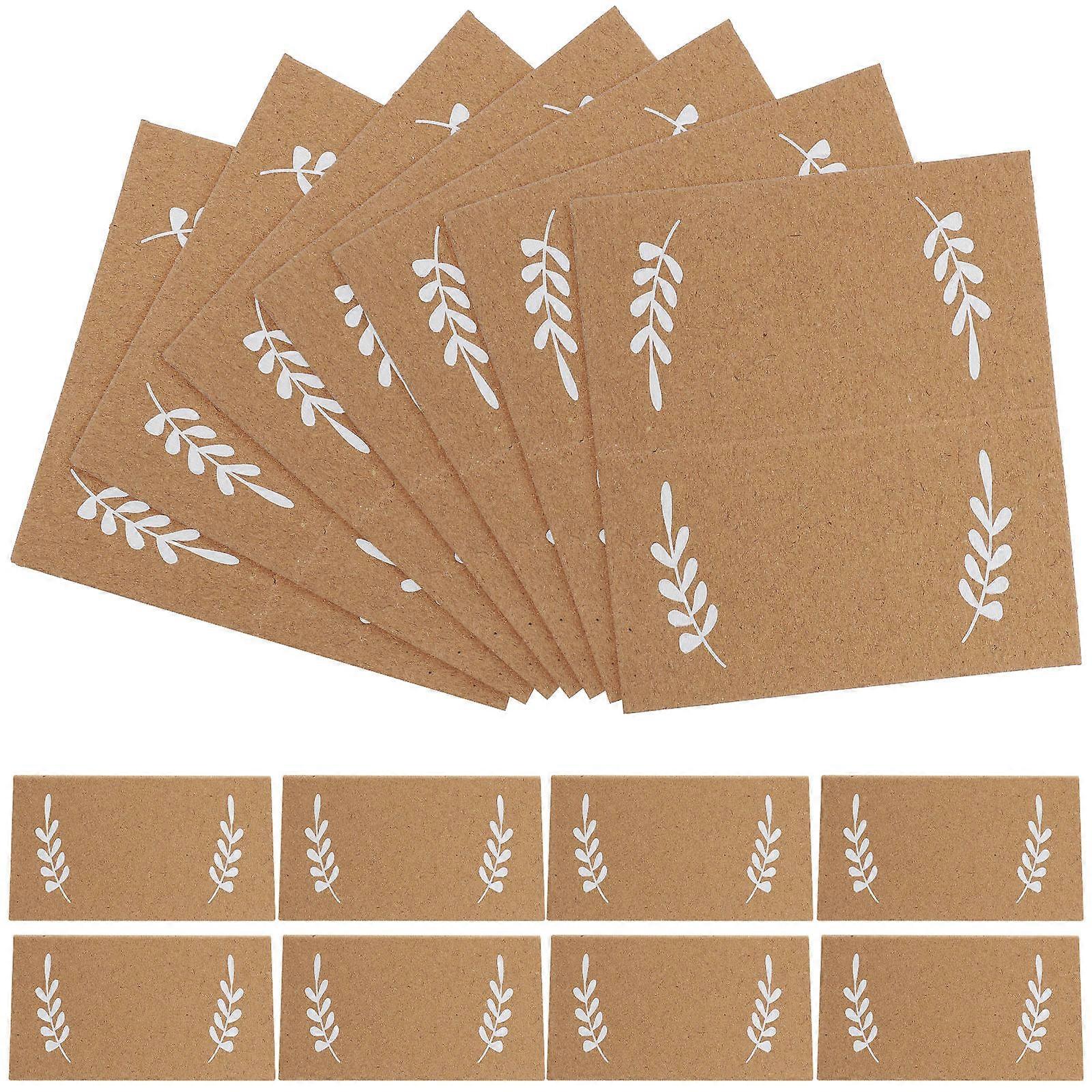 Wedding Place Cards Paper for Table Seating 100Pcs Leaf Design Cards