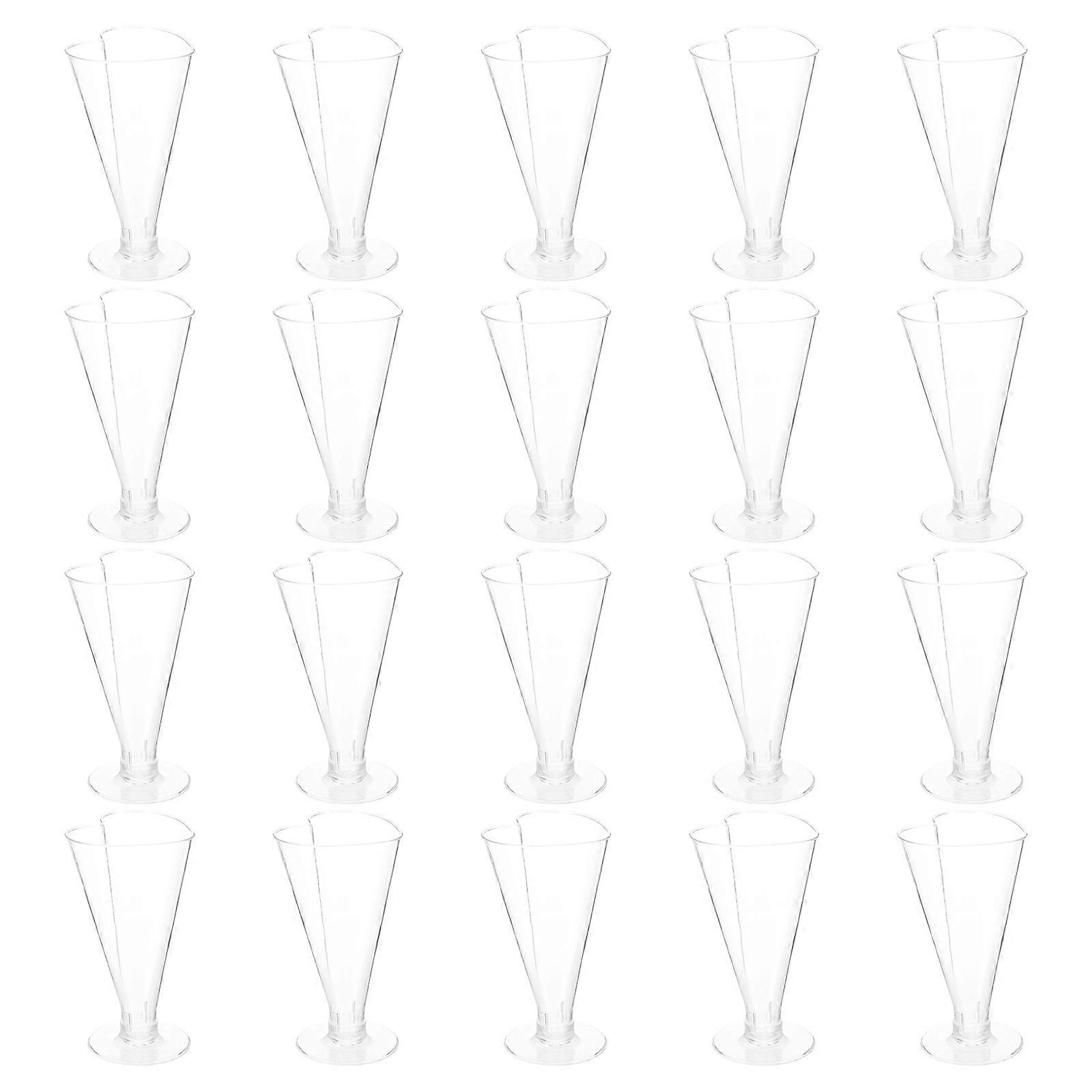 Milk Shake Holder Dessert Serving Cup for Storage 25Pcs Transparent Ps Cups