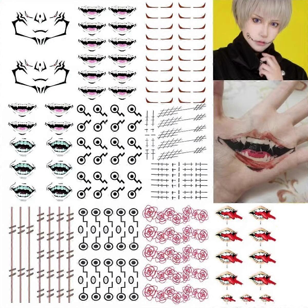Anime Cosplay Tattoo Sticker Waterproof Temporary