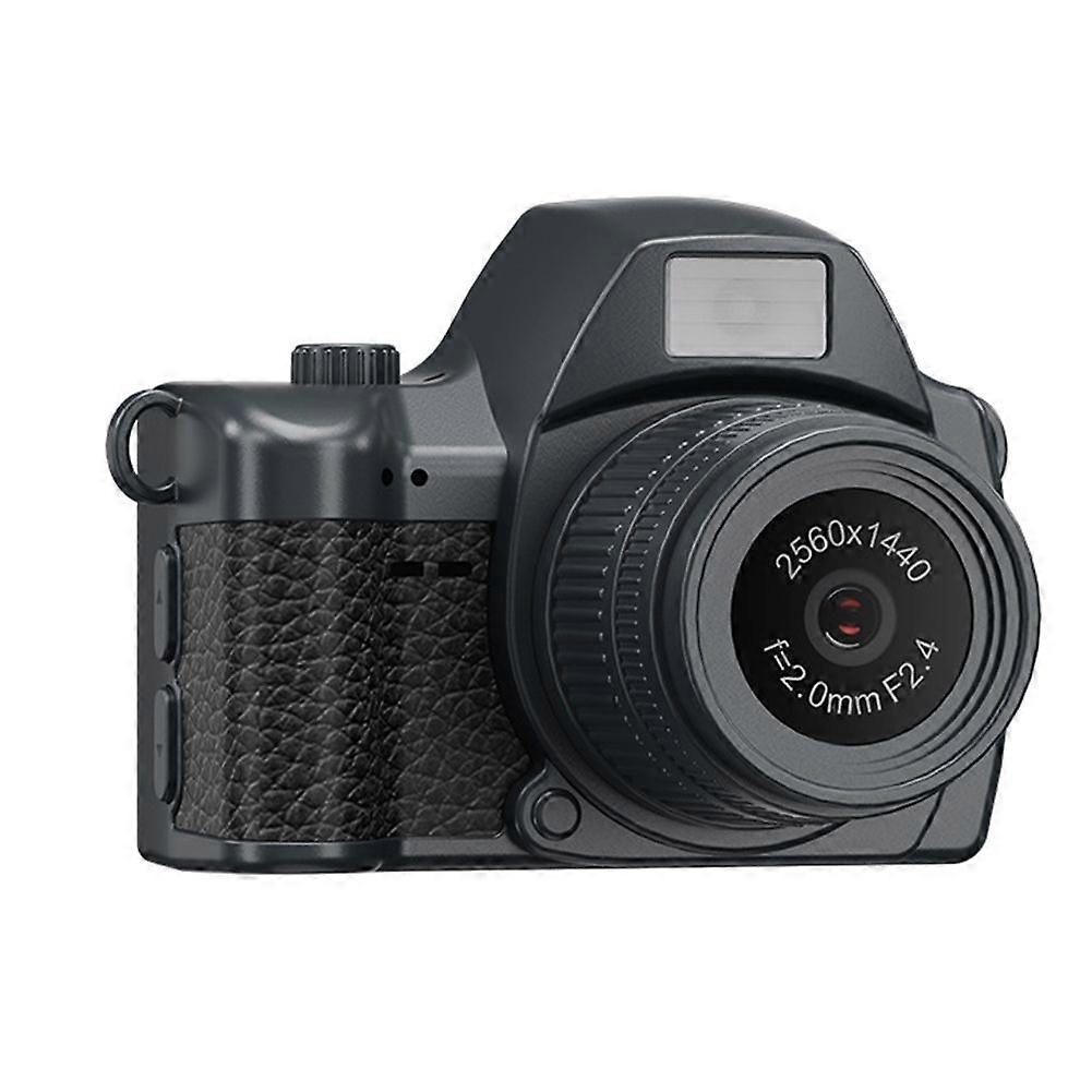 2K Digital Mini Thumb Camera Retro Micro Single Camera Student Campus Camera Keychain Pendant Video Recorder Black