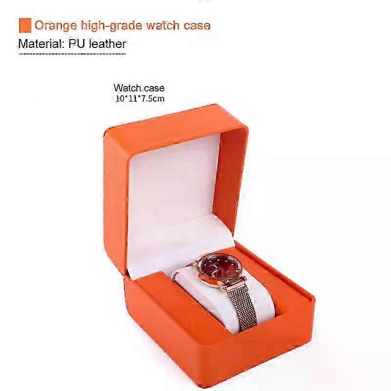 PU Leather Single Watch Travel Case with Soft Lining, Scratch Protection, Secure Flip Closure
