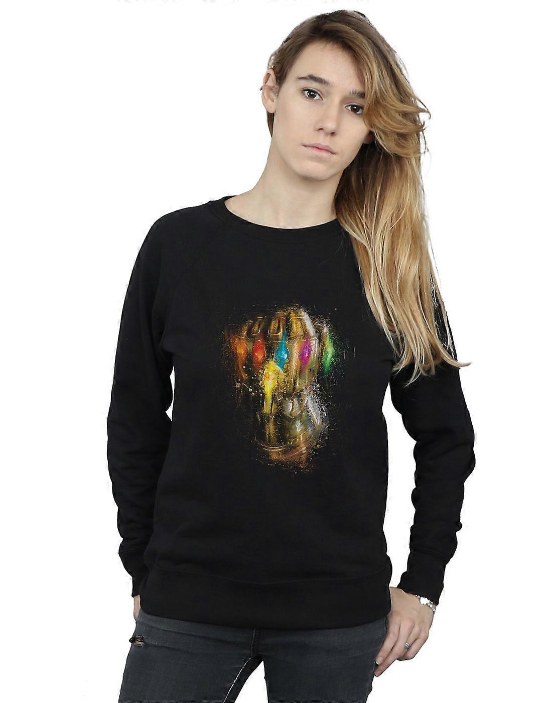 마블 여성용 어벤져스 엔드게임 인피니티 건틀릿 스플래터 스웨트셔츠