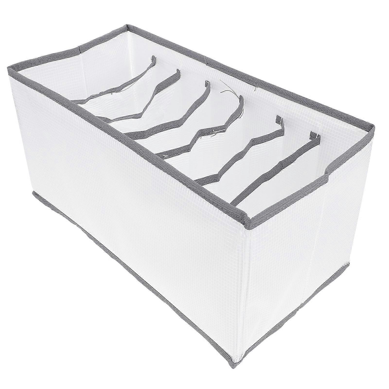 Compartment Storage Box Folding Basket for Clothes with 7 Mesh Compartments