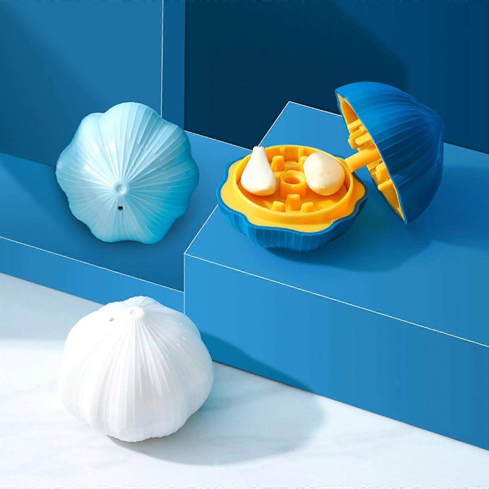 Garlic Press Manual Crusher for Home Use White Easy Rotation MultiPurpose Grinding