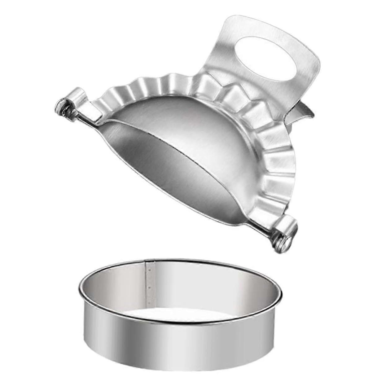 2Pcs Stainless Steel Dumpling Maker Mold Press Tool with Easy Sealing and Ergonomic Grip