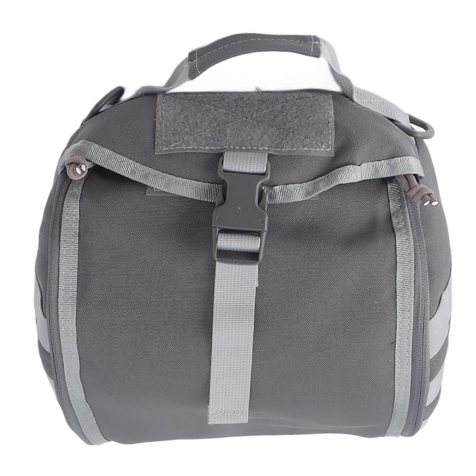 Motorcycle Helmet Bag Large Capacity Waterproof Nylon with Padded Interior Gray