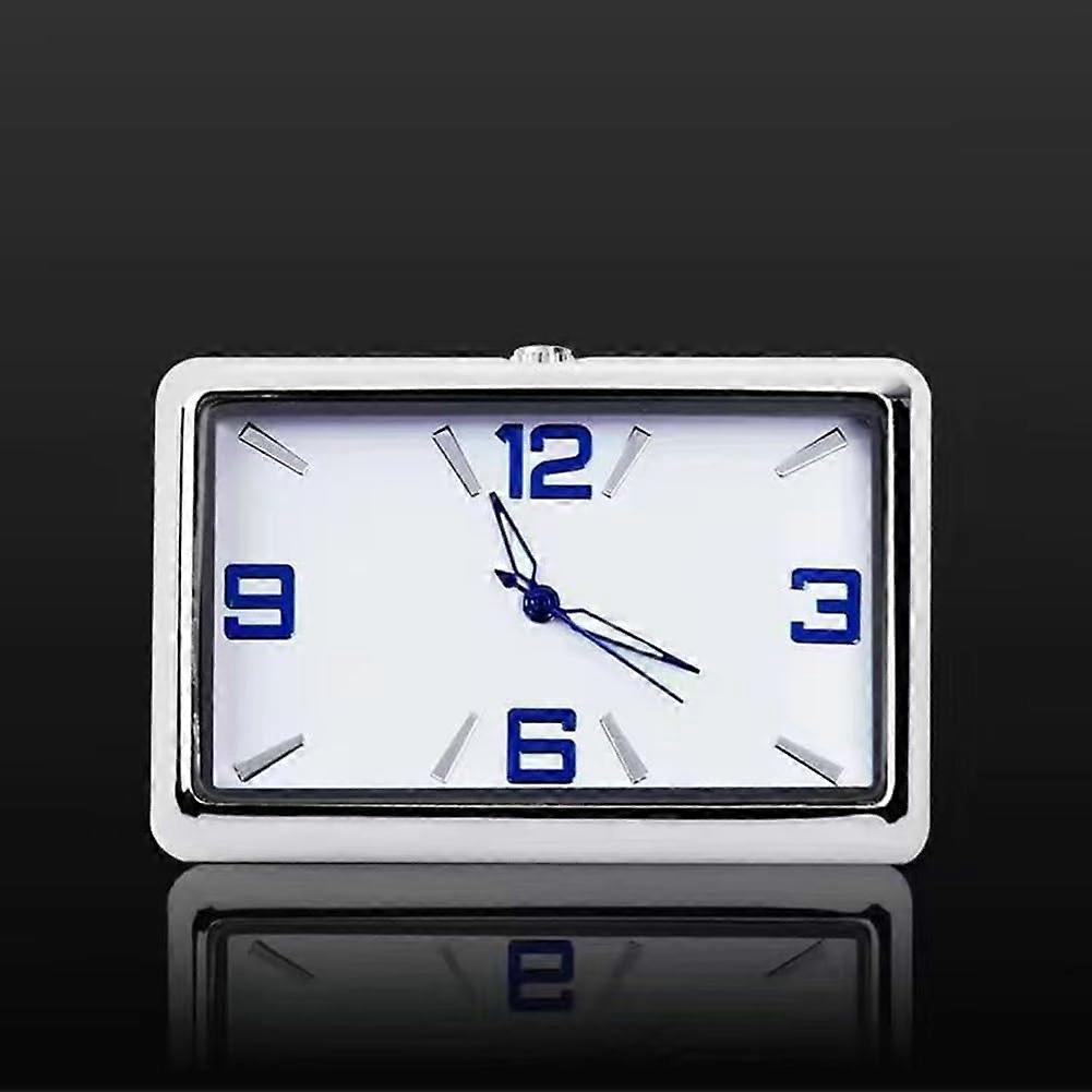 Car Dashboard Clock Rectangular Quartz Design Easy Read Display with Tuyere Clamp and Sticker