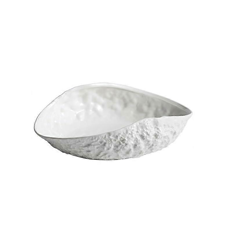 Large Shell Shaped Ceramic Serving Platter for Seafood and Desserts Elegant MultiUse Design