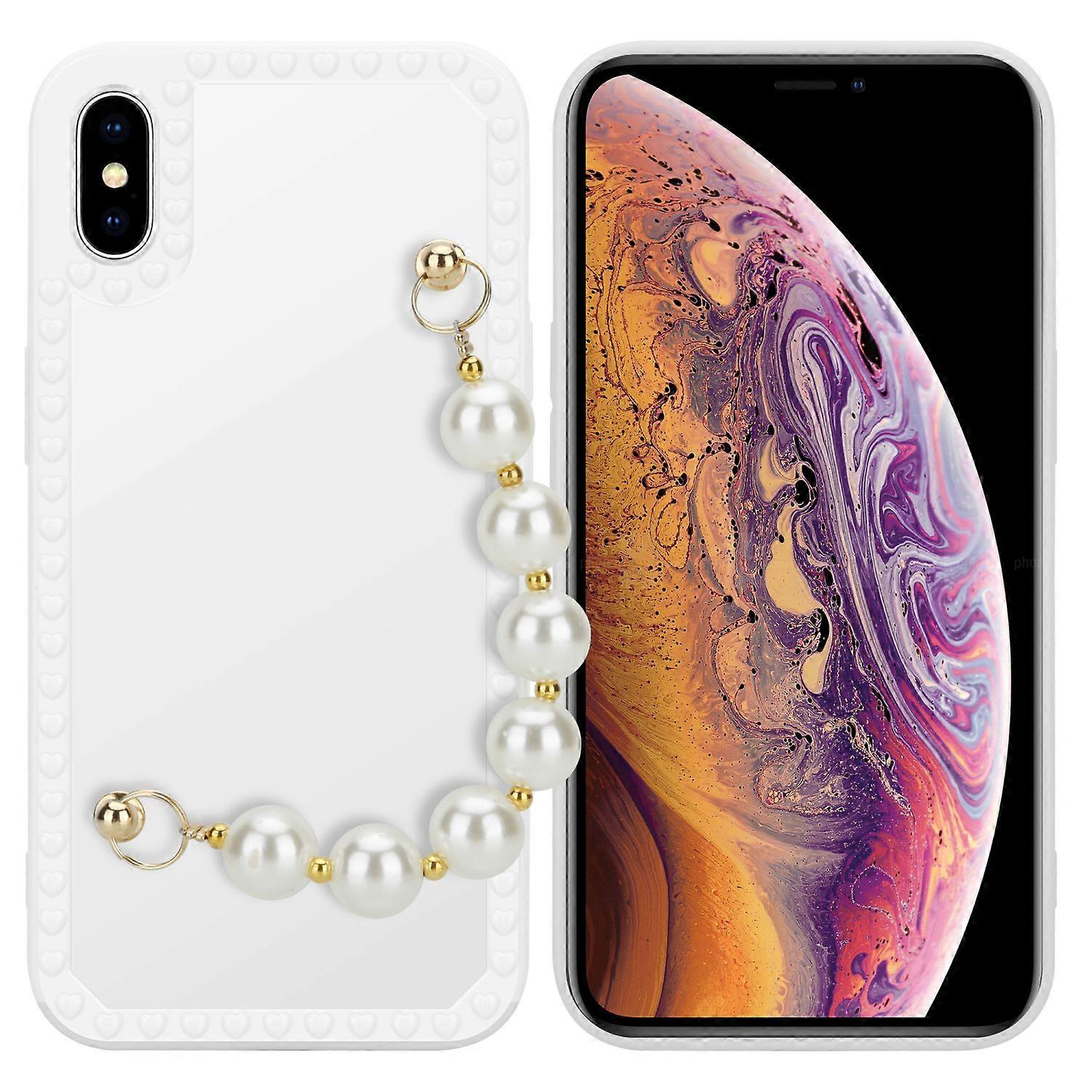 iPhone X / XS Protective Case TPU Case - with Pearl Chain