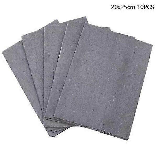 10 Thickened Magic Cleaning Cloths Microfiber Black 20x25cm