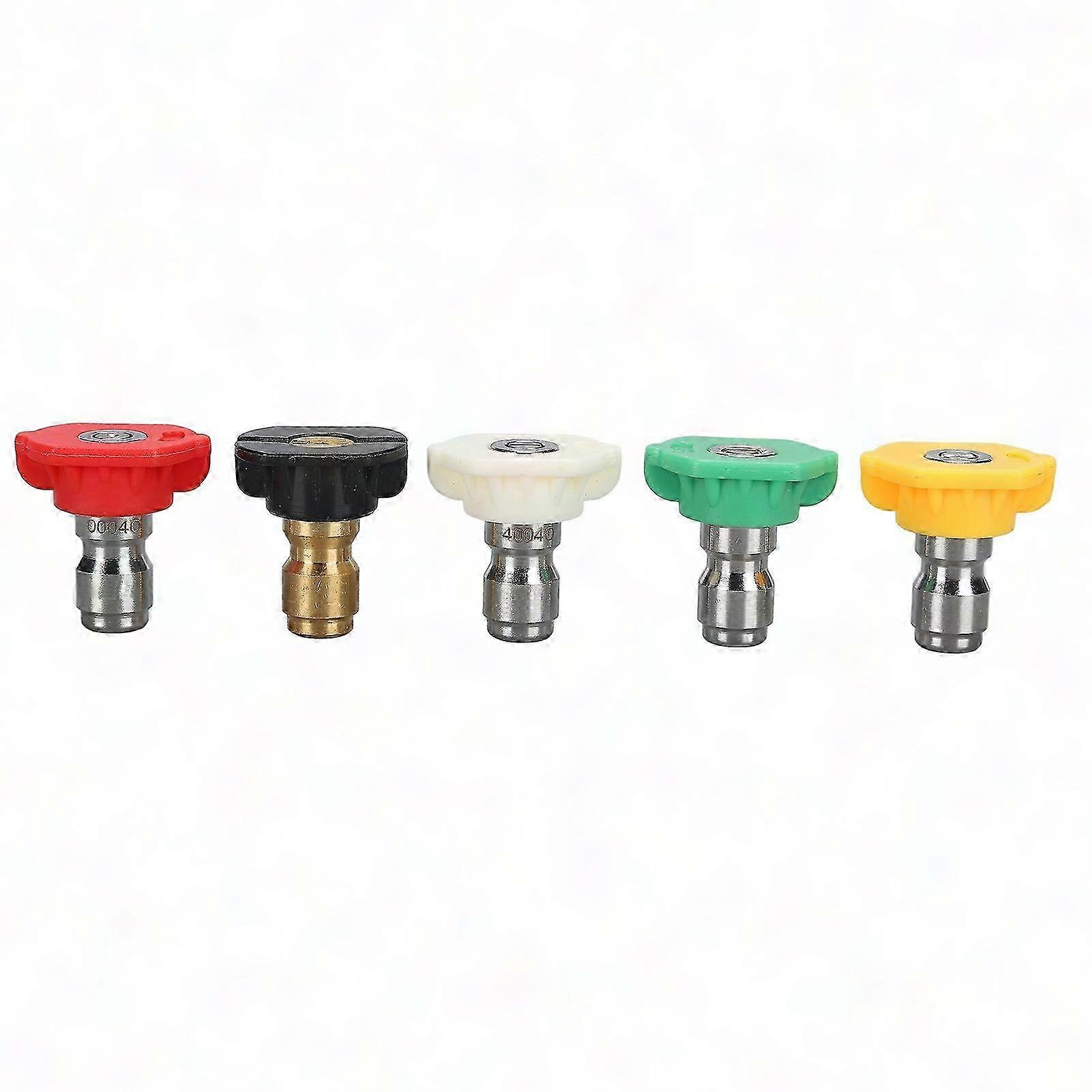 5pcs Pressure Washer Nozzle Tips Kit, Quick Connect 1/4", Multi-Degree Spray Set
