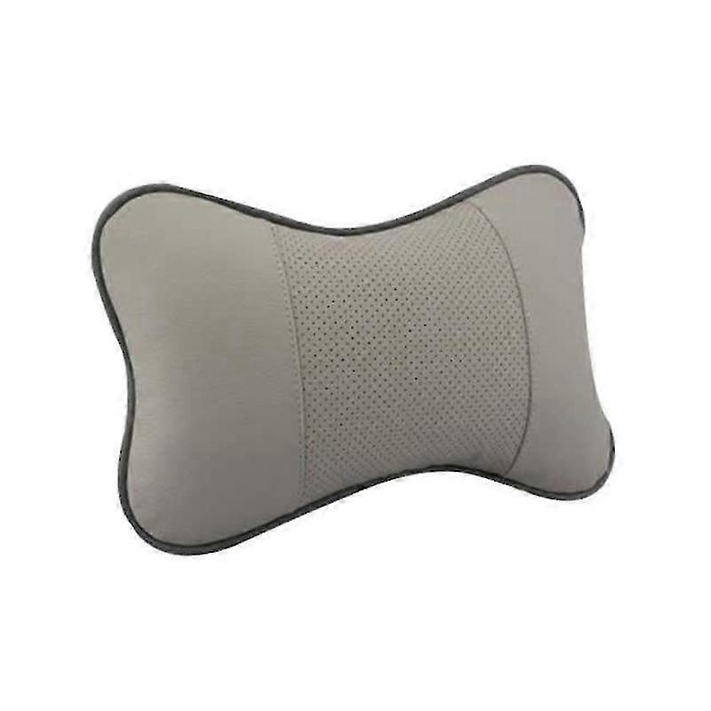 Relaxing headrest with leather neck pillow design
