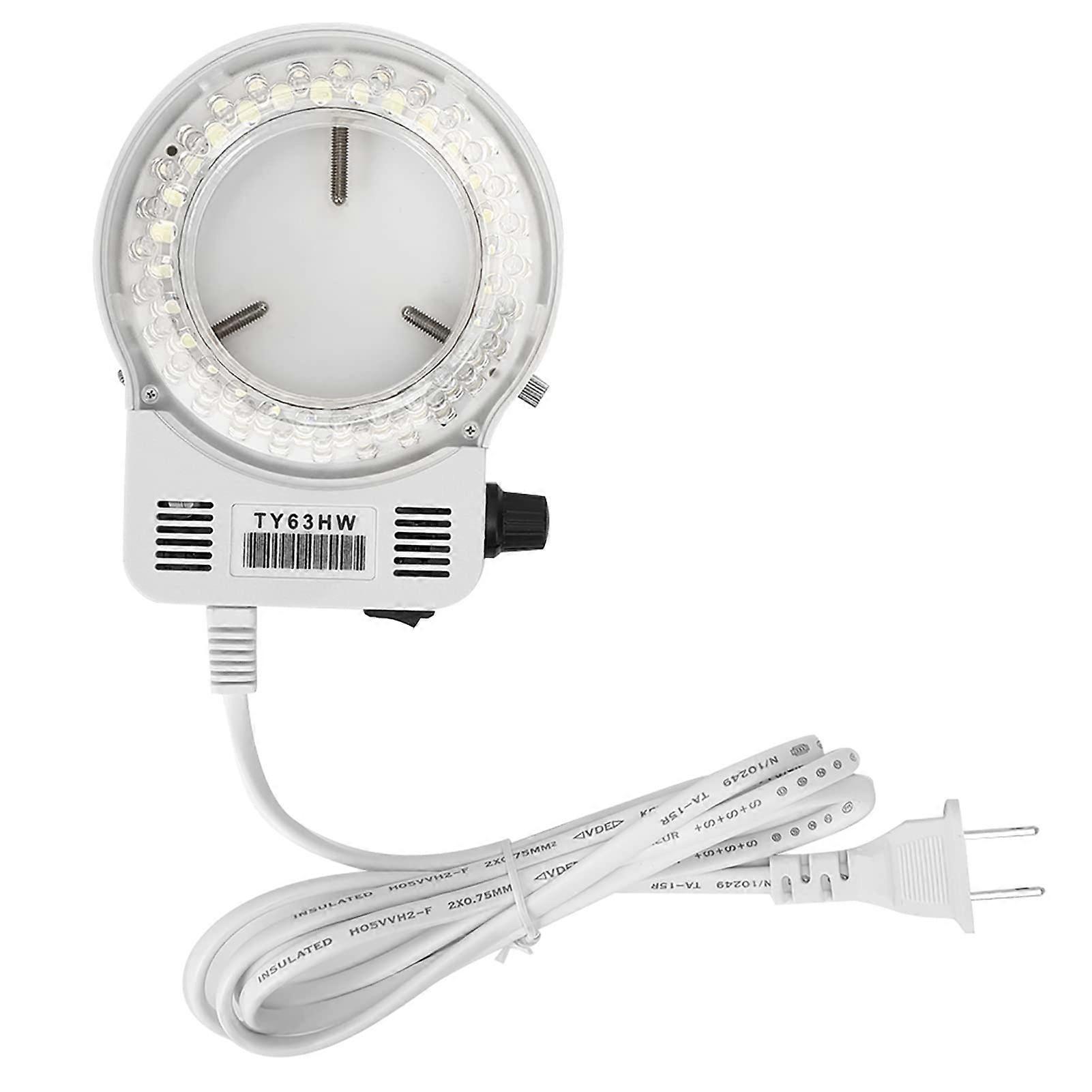 Adjustable Dimmable LED Ring Light for Stereo Microscope Inspection, LongLasting Illumination, US Plug