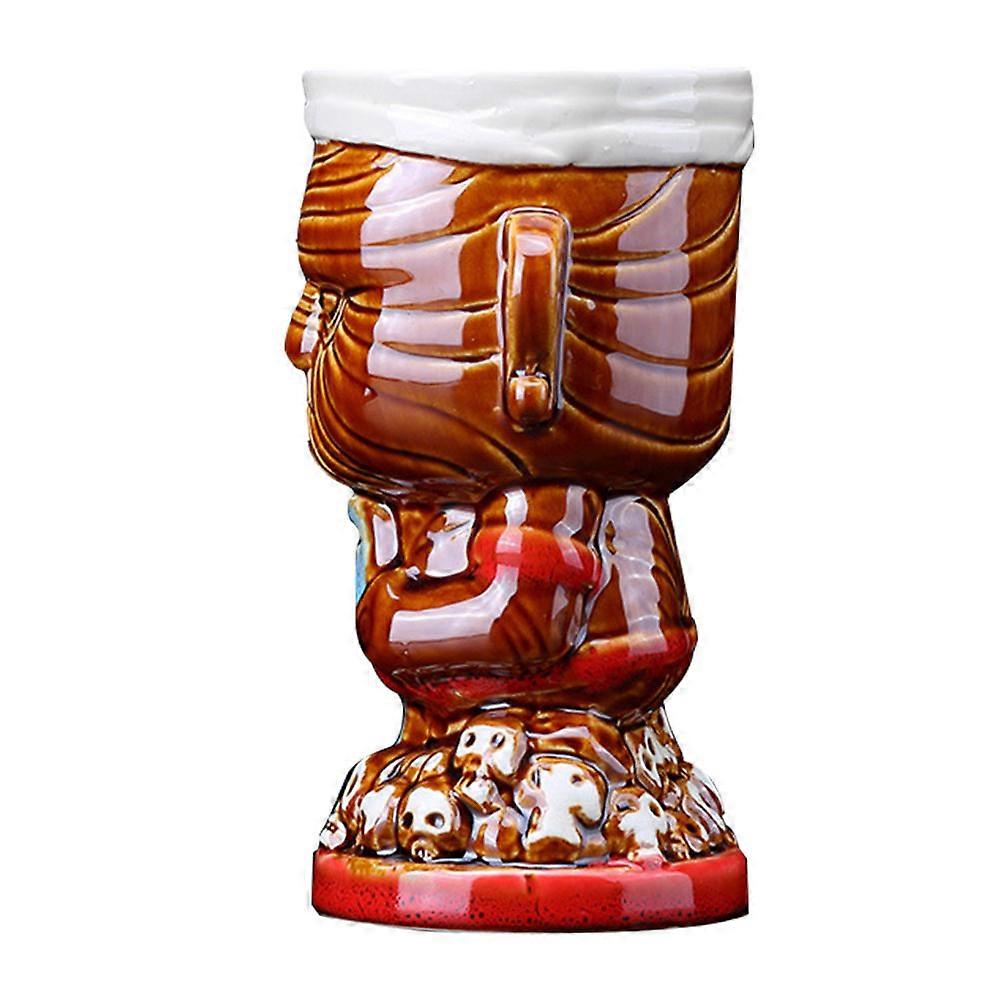 Creative Ceramic Wine Cup for Beverage Serving 1Pcs Totem Style