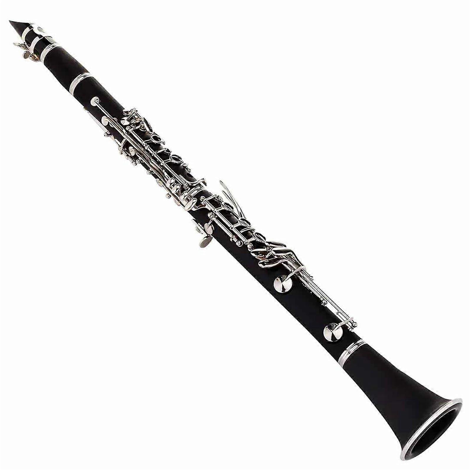 Professional Bb Clarinet 17 Key Nickel Keys Solid Wood for Beginners Practice and Performance