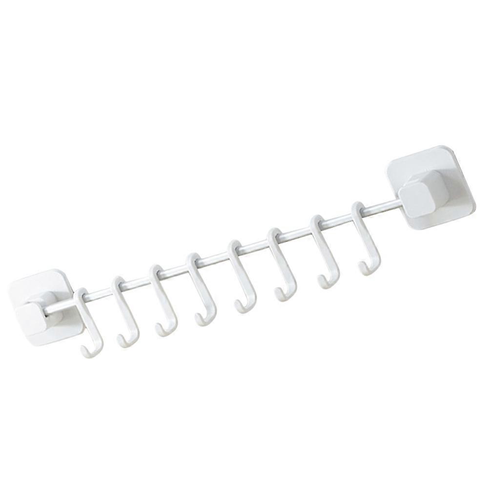 Kitchen Utensil Hook Rack for Storage Wall Mounted 1Set White