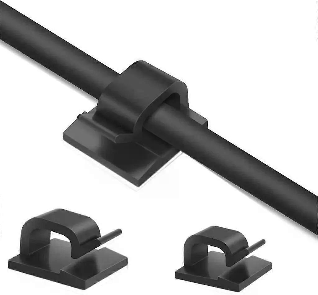 INF Self-adhesive Cable Holders, 50-Pack, Black