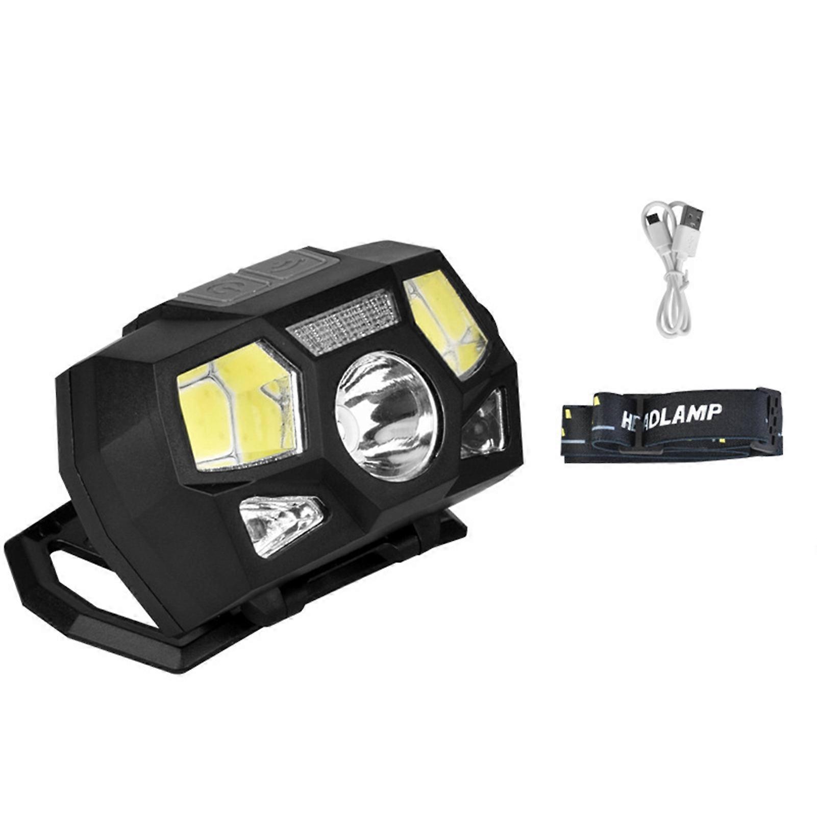 Motion Sensor Rechargeable Headlamp for Camping